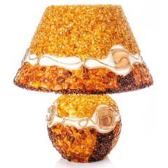 Настольная лампа «VITALUCE» с янтарной мозаикой в подарок жене