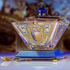 Красивая икорница «Жемчужный сапфир» с полудрагоценными камнями для юбилея свадьбы