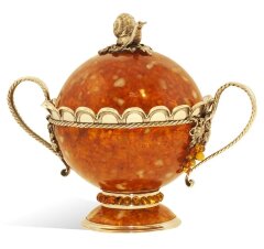 Сахарница из янтаря «Виноград»