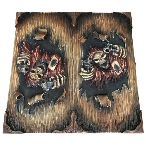 Резные нарды «Старуха с наганом»