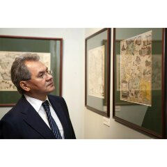 Старая карта в античном багете «Россия, Московия и Тартария» 1562 г. (копия)