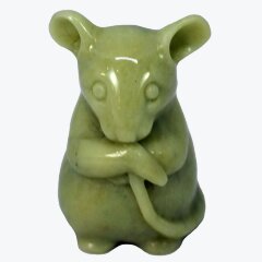 Сувенирная фигурка «Мышонок» из натурального камня офикальцит