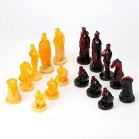 Шахматные фигуры «Гвардия» из янтаря