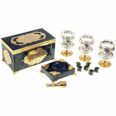 Подарочный набор для коньяка «Мужской» из нефрита