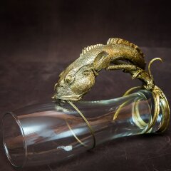 Украшенная пивная кружка «Сом» с объёмной фигуркой