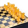 Малые шахматы из янтаря «Стиль» с фигурами