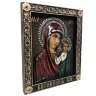 Большая резная икона «Казанская Божья Матерь» с кристаллами Сваровски