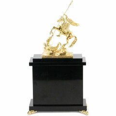 Настольные часы «Георгий Победоносец» (малахит)