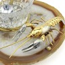 Златоустовская икорница на агате «Рак» в каталоге столовых приборов для праздничного стола