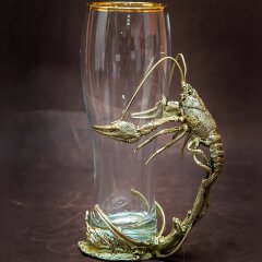 Украшенная пивная кружка «Рак» с объёмной фигуркой