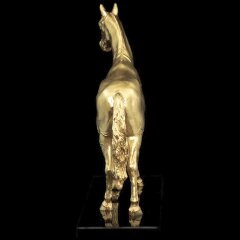 Скульптурная фигурка «Ахалтекинская лошадь» с позолотой 24 kt