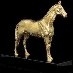 Скульптурная фигурка «Ахалтекинская лошадь» с позолотой 24 kt