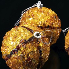 Новогодние ёлочные шары «Рождественские цветы» для украшения ёлки