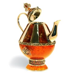 Янтарный чайник «Восточная сказка» с художественным декором в подарок мужчине