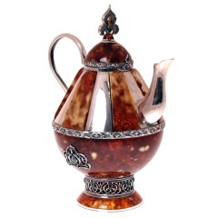 Янтарный чайник «Восточная сказка» с художественным декором в подарок мужчине
