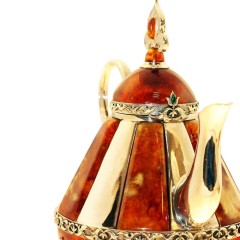 Янтарный чайник «Восточная сказка» с художественным декором в подарок мужчине