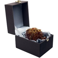 Красивое пасхальное яйцо из янтаря «Солнечный цветок»