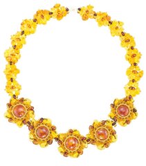 Колье из янтаря «Летнее утро»