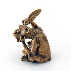 Бронзовая фигурка «Обезьяна поэтесса» в подарок коллекционеру