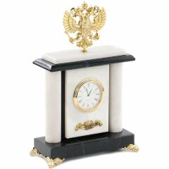 Настольные часы «Герб России» (мрамор)