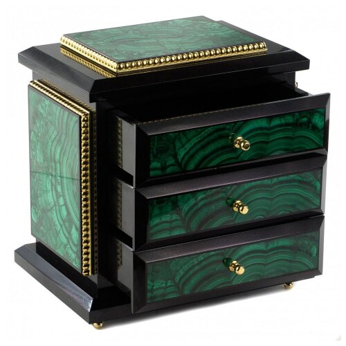 Интерьерный ларец из малахита «Комод» для украшений