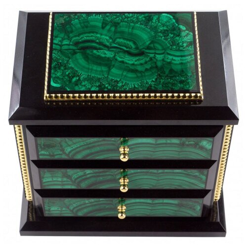 Интерьерный ларец из малахита «Комод» для украшений