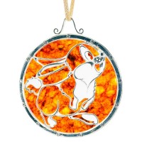 Ёлочное украшение из янтаря «Кролик» — символ 2023 года