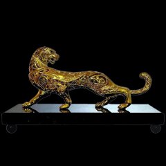 Интерьерная фигурка «Барс» с золочением 24 карата в подарок руководителю