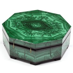 Малахитовый ларец «Восьмигранник» для хранения драгоценностей