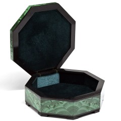 Малахитовый ларец «Восьмигранник» для хранения драгоценностей