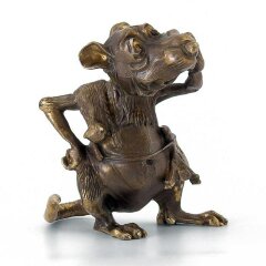 Бронзовая фигурка «Весёлый крыс» в подарок коллекционеру