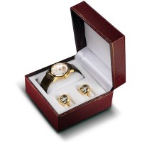Подарочный набор «Россия» часы с запонками (позолота)