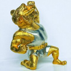 Позолоченная фигурка «Тигр силач» из бронзы — символ 2022 года