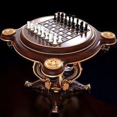 Шахматный стол «Георгий Победоносец» можно подарить на 23 февраля руководителю