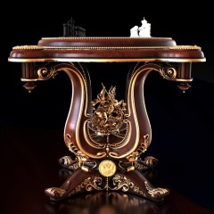 Шахматный стол «Георгий Победоносец» можно подарить на 23 февраля руководителю