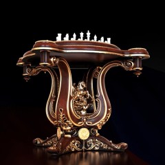 Шахматный стол «Георгий Победоносец» можно подарить на 23 февраля руководителю