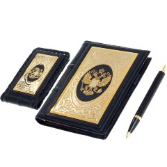 Подарочный набор «Держава» (ежедневник, визитница, ручка)