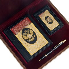 Подарочный набор «Держава» (ежедневник, визитница, ручка)