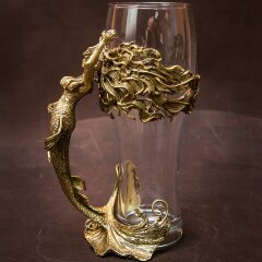Подарочная кружка для пива «Русалка» с объёмной фигуркой
