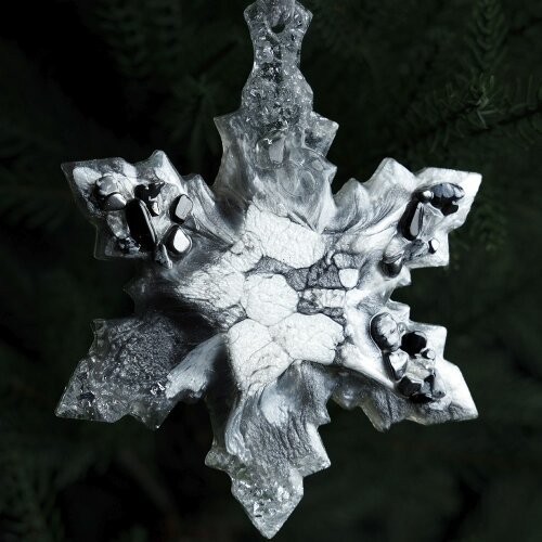 Ёлочная игрушка «Звезда» (обсидиан) в подарок на Новый год