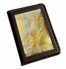 Кожаная обложка «Герб на щите»