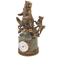 Сувенирная композиция с часами «Охота на медведя»