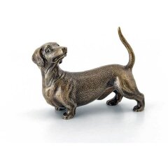 Бронзовая статуэтка собаки «Такса» в подарок охотнику