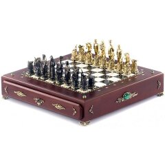 Подарочные шахматы «Деревенские» в ларце