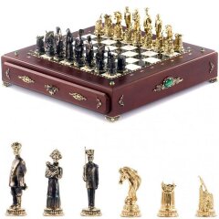Подарочные шахматы «Деревенские» в ларце