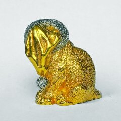 Позолоченная фигурка «Тигренок в шапке» из бронзы — символ 2022 года