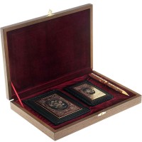Подарочный набор для документов «Держава» (кожаная визитница, обложка паспорта, ручка)