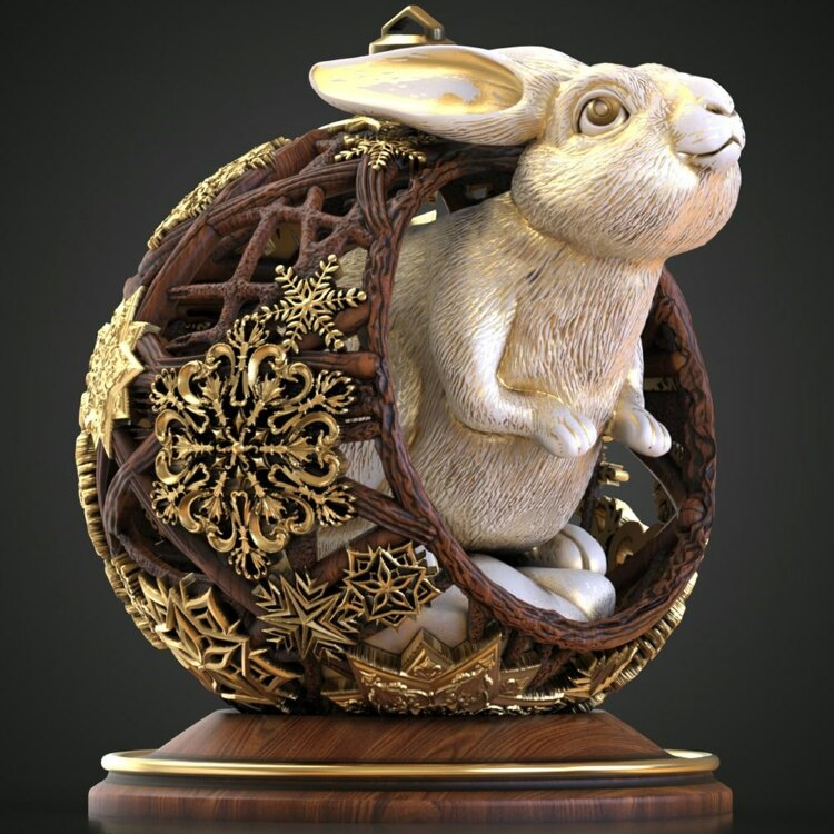 Новогодний сувенир «Кролик» – символ 2023 года