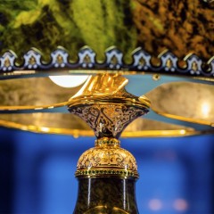 Настольная лампа «ВОСТОК» из натурального камня нефрит для рабочего стола