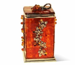 Янтарная коробочка для чая «Виноград»